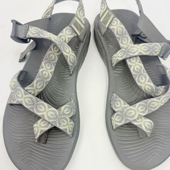 Chaco Z/Volv 2 Gray Green Tribal Strap Lightweight Performance Sandals - Picture 10 of 15